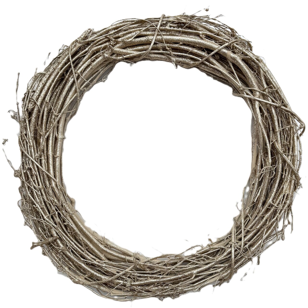 Kraft Lane: 18" Painted Grapevine Wreath - Glitter Gold - DIY Craft Projects, Handcrafted, In-Outdoor Decoration, Behr Paint, Seasonal-Holiday-Home